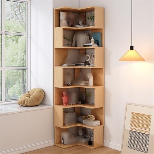 Eck-Bücherregal, modernes hohes Bücherregal und Ausstellungsregal, freistehender Aufbewahrungs-Organizer für Zuhause und Büro, vielseitiges Eckregal Eck-Bücherregal, modernes hohes Bücherregal und Ausstellungsregal, freistehender Aufbewahrungs-Organizer für Zuhause und Büro, vielseitiges Eckregal von Generisch