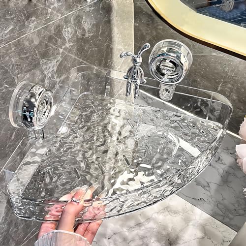 Eck-Duschablage mit starkem Saugnapf, 32 x 24 x 11 cm, Badezimmer-Organizer, Regal, einfache Installation für Wohnheim und Küche, hohe Tragfähigkeit, langlebige selbstklebende Aufbewahrungslösung Eck-Duschablage mit starkem Saugnapf, 32 x 24 x 11 cm, Badezimmer-Organizer, Regal, einfache Installation für Wohnheim und Küche, hohe Tragfähigkeit, langlebige selbstklebende Aufbewahrungslösung von Generisch