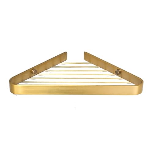 Eck-Duschregal – Dreieckiges Metall-Badregal zur Wandmontage für Dusche und Badezimmer, in 6 Farben erhältlich, stilvolles gebürstetes Gold-Finish, platzsparende Aufbewahrungslösung Eck-Duschregal – Dreieckiges Metall-Badregal zur Wandmontage für Dusche und Badezimmer, in 6 Farben erhältlich, stilvolles gebürstetes Gold-Finish, platzsparende Aufbewahrungslösung von Generisch