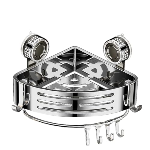 Eck-Duschregal – Saugnapf-Eckablage, Wandmontage, platzsparender Badezimmer-Halter für Toilettenartikel, Shampoo, Conditioner, Seife, Duschgel, Lotion, Zubehör Eck-Duschregal – Saugnapf-Eckablage, Wandmontage, platzsparender Badezimmer-Halter für Toilettenartikel, Shampoo, Conditioner, Seife, Duschgel, Lotion, Zubehör von Generisch