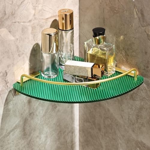Eck-Duschregal für Badezimmer, dreieckig, schwimmend, Aufbewahrungsregal für Kosmetik und Shampoo, Wandmontage, Acrylregal für Küche und Bad, K-Grün, 2-lagig, K-Grün Eck-Duschregal für Badezimmer, dreieckig, schwimmend, Aufbewahrungsregal für Kosmetik und Shampoo, Wandmontage, Acrylregal für Küche und Bad, K-Grün, 2-lagig, K-Grün von Generisch