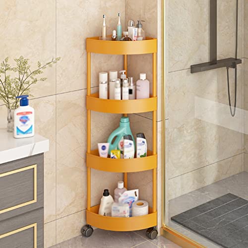 Eck-Duschregal mit 4 Etagen, rostfrei, freistehend, für Bad und Küche, Aufbewahrungsregal, langlebig, Gelb, 37 x 90 cm Eck-Duschregal mit 4 Etagen, rostfrei, freistehend, für Bad und Küche, Aufbewahrungsregal, langlebig, Gelb, 37 x 90 cm von Generisch