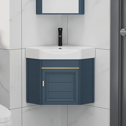 Eckbadezimmer Waschtisch mit Waschbecken und Wasserhahn - Platzsparendes Design für kleine Badezimmer von Generisch