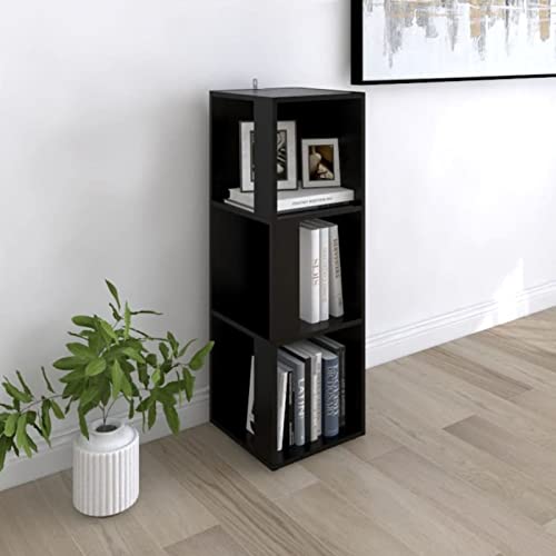 Eckregal Cube Bücherregal Schwarz 33x33x100cm Mehrschichtiges Sperrholz CD-Halter Platzsparendes Bücherregal Modernes Design Stilvolle Eckaufbewahrungslösung Eckregal Cube Bücherregal Schwarz 33x33x100cm Mehrschichtiges Sperrholz CD-Halter Platzsparendes Bücherregal Modernes Design Stilvolle Eckaufbewahrungslösung von Generisch