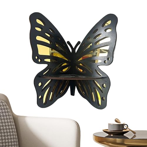 Eckregal Schmetterling - Holzplattform Schmetterling | Butterflyy Wandregale | Organizer oder Cas für Badezimmer für das Badezimmer für zu Hause oder das Garagenhaus für die von Generisch