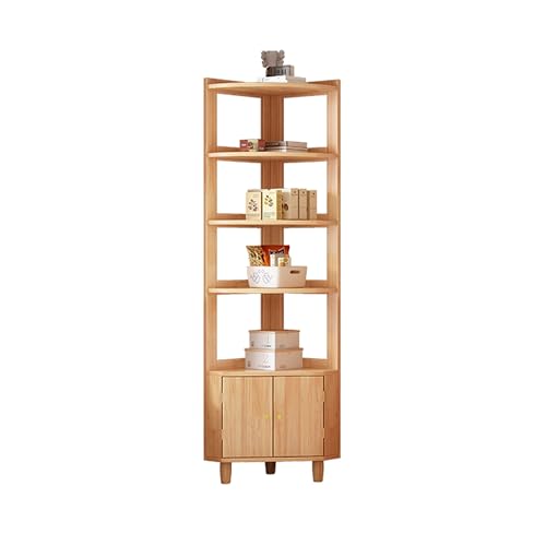 Eckregal aus Naturholz, 180,1 cm, kleines Bücherregal mit abgerundeten Kanten, offene Aufbewahrung, Display für Zuhause, Büro, Massivholz, Bücherregal mit hohen Beinen Eckregal aus Naturholz, 180,1 cm, kleines Bücherregal mit abgerundeten Kanten, offene Aufbewahrung, Display für Zuhause, Büro, Massivholz, Bücherregal mit hohen Beinen von Generisch