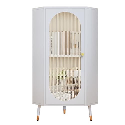 Eckschrank mit Türen, Bücherregal aus Metall, Aufbewahrungs- und Vitrine für kleine Räume, 90°-Winkel-Design, ideal für Küche und Wohnzimmer Eckschrank mit Türen, Bücherregal aus Metall, Aufbewahrungs- und Vitrine für kleine Räume, 90°-Winkel-Design, ideal für Küche und Wohnzimmer von Generisch