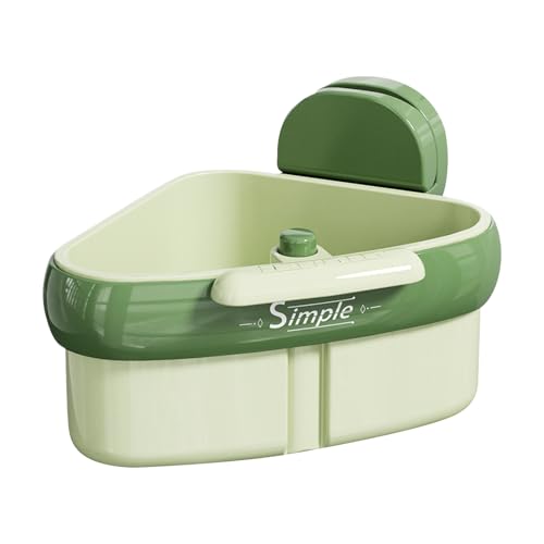 Ecksieb für Küchenspüle, Saugnapf, Lebensmittelauffangkorb, 15 x 10,5 cm, ABS-Abfallfilter-Organizer mit Geschirrtuchhalter für Zuhause, Küche, Abfluss, ideal für Familien und Freunde von Generisch