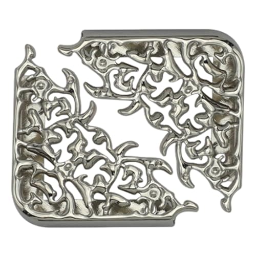 Eckumschlag für Notebook, Metalltaschen, Kanten mit Clips | Dekoratives Finish mit Hohlkante 2 Stück, Ecke für Notebook-Ordner mit hohlem , Buchhüllen antike dekorative Bücher Eckumschlag für Notebook, Metalltaschen, Kanten mit Clips | Dekoratives Finish mit Hohlkante 2 Stück, Ecke für Notebook-Ordner mit hohlem , Buchhüllen antike dekorative Bücher von Generisch