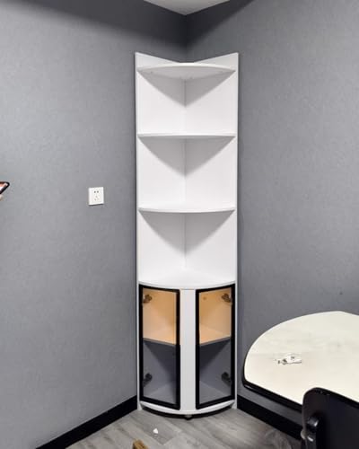 Eckvitrine mit Glastüren und LED-Beleuchtung für Wohnzimmer, perfekt zum Präsentieren von Sammlerstücken und Geschäftsfiguren, einfache Montage erforderlich von Generisch