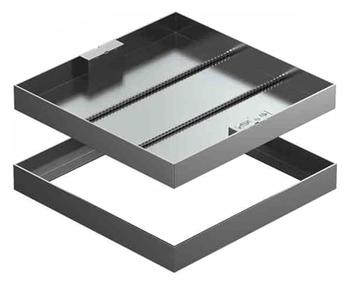 Edelstahl Ablaufabdeckung & Rahmen mit Griffen, unsichtbare Abwasserbeckenabdeckung für Terrassen, versenkter quadratischer Klärgrubendeckel & Boden & stilvolles Design Edelstahl Ablaufabdeckung & Rahmen mit Griffen, unsichtbare Abwasserbeckenabdeckung für Terrassen, versenkter quadratischer Klärgrubendeckel & Boden & stilvolles Design von Generisch