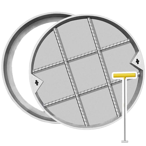 Edelstahl Abwasserbecken Deckel mit Boden, unsichtbare Schachtabdeckung für Gehweg und Grünanlagen, langlebige unterirdische Drainage Inspektionskammerabdeckung Edelstahl Abwasserbecken Deckel mit Boden, unsichtbare Schachtabdeckung für Gehweg und Grünanlagen, langlebige unterirdische Drainage Inspektionskammerabdeckung von Generisch