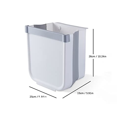 Edelstahl Automatik Sensor unter der Wand Klappbarer Mülleimer kleiner Mülleimer für die Tür des Küchenkabinetts Stapelbare Futterbehälter (C, One Size) von Generisch