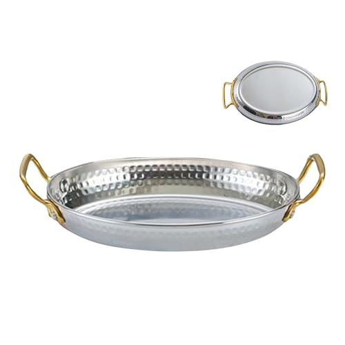 Edelstahl-Bratpfanne | Edelstahlpfanne – ergonomisches Kochgeschirr mit Doppelgriffen, unbeschichteter Stielkasserolle | für Zuhause, Familie, Kochen, Essen, Outdoor-Veranstaltungen, Restaurants Edelstahl-Bratpfanne | Edelstahlpfanne – ergonomisches Kochgeschirr mit Doppelgriffen, unbeschichteter Stielkasserolle | für Zuhause, Familie, Kochen, Essen, Outdoor-Veranstaltungen, Restaurants von Generisch