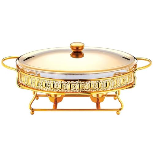 Edelstahl-Buffet-Chafing Dish Set mit Wasserpfanne, Lebensmittelpfanne und Deckel – ideal für Partys, Hochzeiten und Veranstaltungen Edelstahl-Buffet-Chafing Dish Set mit Wasserpfanne, Lebensmittelpfanne und Deckel – ideal für Partys, Hochzeiten und Veranstaltungen von Generisch
