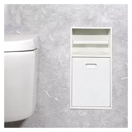 Edelstahl-Dusch-Nische und mehrschichtiger Mülleimer, Toilettenpapier-Aufbewahrungsbox, einfache Installation für Hotel und Zuhause, Weiß, 50 x 20 x 14 cm Edelstahl-Dusch-Nische und mehrschichtiger Mülleimer, Toilettenpapier-Aufbewahrungsbox, einfache Installation für Hotel und Zuhause, Weiß, 50 x 20 x 14 cm von Generisch