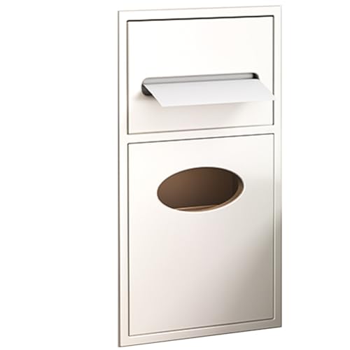 Edelstahl-Dusche, integrierte Aufbewahrung mit Toilettenpapierhalter und Mülleimer für Badezimmer, Küche, Wohnzimmer, Weiß, 20 x 52 x 13,5 cm Edelstahl-Dusche, integrierte Aufbewahrung mit Toilettenpapierhalter und Mülleimer für Badezimmer, Küche, Wohnzimmer, Weiß, 20 x 52 x 13,5 cm von Generisch
