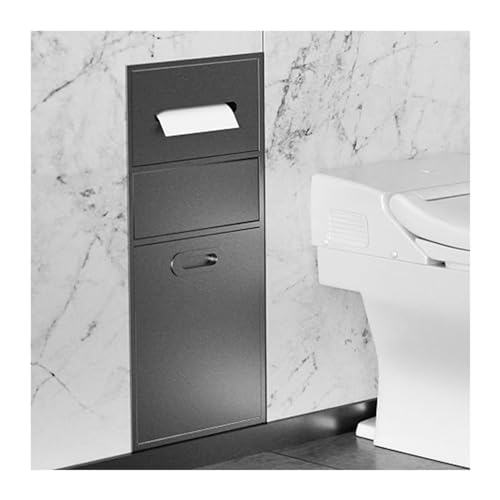 Edelstahl Dusche - Wasserdichtes eingebettetes Duschregal, versenkter Nassraum für Toilettenartikel, Shampoo, Toilettenpapier & Mülleimer Aufbewahrung (Grau-A) von Generisch