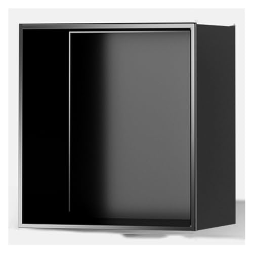 Edelstahl-Duschregal, wasserdicht, quadratisch, Metall, für Badezimmer, Küche, Wohnzimmer, Toilettenartikel, Aufbewahrung, 32 x 32 x 12,5 cm, stilvolles schwarzes Design Edelstahl-Duschregal, wasserdicht, quadratisch, Metall, für Badezimmer, Küche, Wohnzimmer, Toilettenartikel, Aufbewahrung, 32 x 32 x 12,5 cm, stilvolles schwarzes Design von Generisch