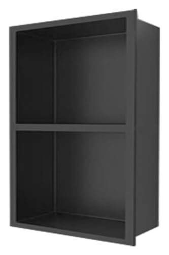 Edelstahl-Duschregal – einteiliges Nizer-Regal für Badezimmer-Aufbewahrung, wasserdichtes Shampoo- und Toilettenartikel-Regal, schwarz, 70 x 28 x 12,5 cm – langlebiges und stilvolles Design von Generisch