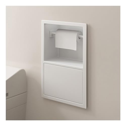 Edelstahl-Duschregal mit Mülleimer, wasserdicht, Wandmontage, keine Fliesen erforderlich, 23 x 17 x 12 cm, eleganter weißer Badezimmer-Organizer Edelstahl-Duschregal mit Mülleimer, wasserdicht, Wandmontage, keine Fliesen erforderlich, 23 x 17 x 12 cm, eleganter weißer Badezimmer-Organizer von Generisch