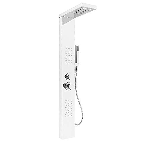 Edelstahl Duschsäule MultiMode Handbrause Duschpaneel Hydromassagesystem Modernes Weißes Design für ultimative Entspannung und Spa-Erlebnis Edelstahl Duschsäule MultiMode Handbrause Duschpaneel Hydromassagesystem Modernes Weißes Design für ultimative Entspannung und Spa-Erlebnis von Generisch