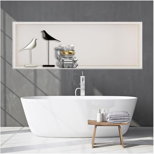 Edelstahl Einbaudusche mit LED Licht, modernes Badezimmer Wandregal, keine Flieseninstallation erforderlich, wasserdichte Wand für einfache Lagerung Edelstahl Einbaudusche mit LED Licht, modernes Badezimmer Wandregal, keine Flieseninstallation erforderlich, wasserdichte Wand für einfache Lagerung von Generisch