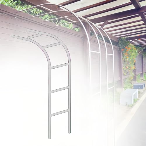 Edelstahl-Gartenbogen Rankhilfe Pergola für Kletterpflanzen, stabile Outdoor-Gartenlaube für Rasen-Hinterhof-Dekor und Blumenunterstützung von Generisch