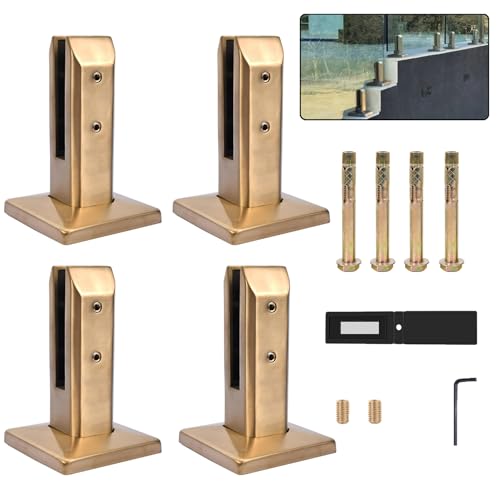 Edelstahl Glas Pool Zaun Zapfen Klemme Heavy Duty Geländer Pfosten für Balkon Garten Deck Handlauf Gebürstete Oberfläche 10 Stück von Generisch