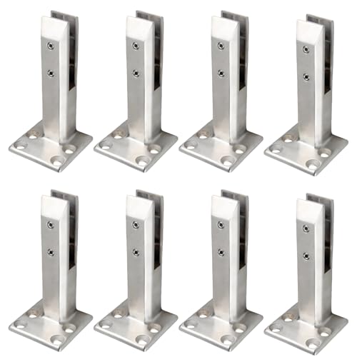 Edelstahl Glasklemme für Pool Zaun Balustrade Geländer, Verstellbare Clips Halter Halterung für Balkon und Garten Deck Handlauf von Generisch