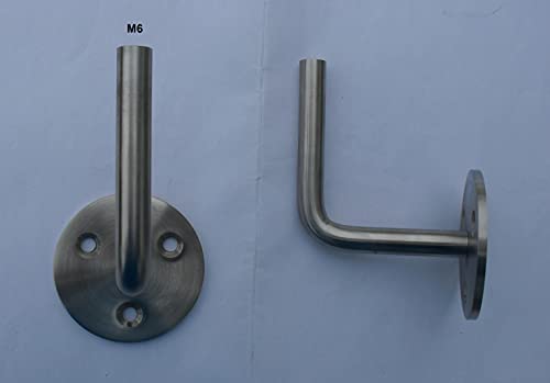 Edelstahl Handlaufhalter für Rund- oder Vierkant-Rohr V2A Handlaufstütze Handlaufträger Wandhalter Konsole Wandbefestigung Geländer VA Edelstahl Handlaufhalter für Rund- oder Vierkant-Rohr V2A Handlaufstütze Handlaufträger Wandhalter Konsole Wandbefestigung Geländer VA von Generisch