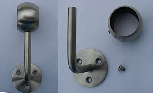 Edelstahl Handlaufhalter mit Kugelring für Ø 33,7 mm Rohr V2A Handlaufstütze Handlaufträger Wandhalter Konsole Wandbefestigung Geländer VA Edelstahl Handlaufhalter mit Kugelring für Ø 33,7 mm Rohr V2A Handlaufstütze Handlaufträger Wandhalter Konsole Wandbefestigung Geländer VA von Generisch
