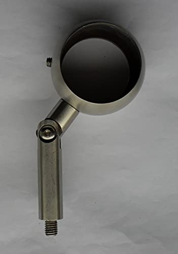 Edelstahl Handlaufstütze mit Gelenk für Ø42,4 / Ø33,7 Rohr in diversen Varianten V2A Handlaufhalter Handlaufträger K (Kugelring Ø42,4 mm) von Generisch