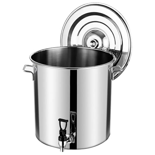 Edelstahl Home Brew Wasserkocher mit Zapfhahn Verdicktes Design für Outdoor und Home Brewing, inklusive Wasserhahn und Deckel von Generisch