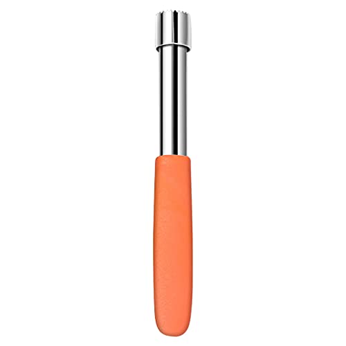 Edelstahl Kernentferner Obst Apfel Birne Easy Twists Küchenwerkzeug Landhaus Küchenregal (Orange, One Size) von Generisch