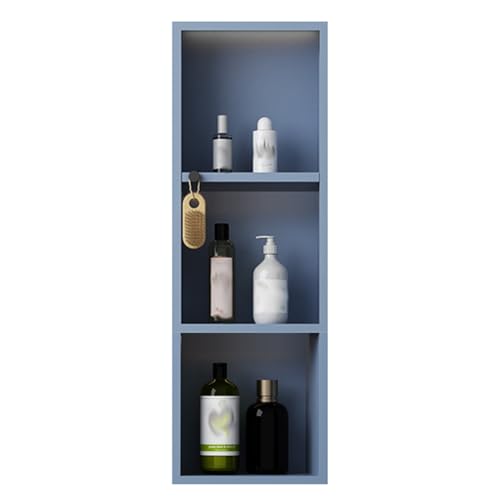 Edelstahl-Nischen, versenkt, keine Fliesen erforderlich, Badezimmer-Duschregal, Metallnischenschrank, fertige Duschtrennwände, erhältlich für Badezimmer, Küche, Wohnzimmer (Farbe: Blau) von Generisch