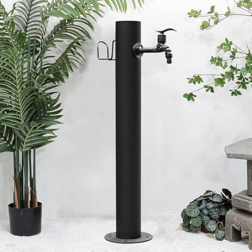 Edelstahl Outdoor Wasserhahn Frostfrei Bodenmontage Wasserhahn Freistehend Garten Wassersäule für Rasen Bauernhof Weide Hinterhof Bewässerung & Waschen (Höhe:86.1 cm) von Generisch