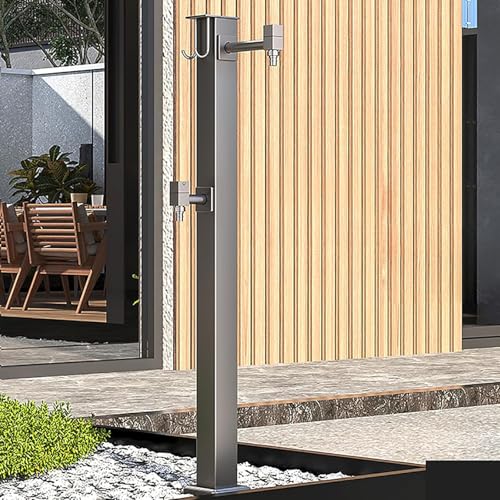 Edelstahl Outdoor Wassersäule Vertikal Quadratisch Garten Wasserspiel Selbsttragende Schlauchhalter Frostbeständig Gartenbrunnen für Landschaftsbau Edelstahl Outdoor Wassersäule Vertikal Quadratisch Garten Wasserspiel Selbsttragende Schlauchhalter Frostbeständig Gartenbrunnen für Landschaftsbau von Generisch