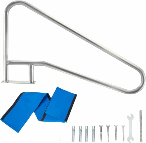 Edelstahl Pool Handlauf für Inground Pools, rutschfeste Griffabdeckung & sichere Anker für sicheres Schwimmen Edelstahl Pool Handlauf für Inground Pools, rutschfeste Griffabdeckung & sichere Anker für sicheres Schwimmen von Generisch