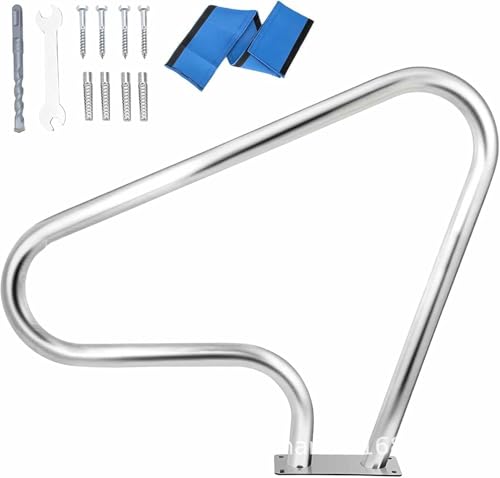 Edelstahl Schwimmbad Handlauf mit Griffabdeckung & Ankern, sicheres Treppengeländer für Inground Pools Edelstahl Schwimmbad Handlauf mit Griffabdeckung & Ankern, sicheres Treppengeländer für Inground Pools von Generisch