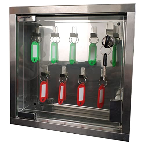Edelstahl Transparent Schlüsselbox Wandmontage Schlüsselhalter für 9 Schlüssel Kleiner Schlüsselschrank mit Etiketten Langlebig und Stilvoll Silber Design Edelstahl Transparent Schlüsselbox Wandmontage Schlüsselhalter für 9 Schlüssel Kleiner Schlüsselschrank mit Etiketten Langlebig und Stilvoll Silber Design von Generisch