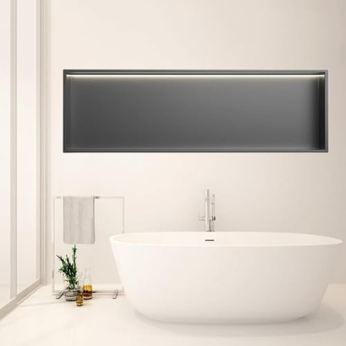 Edelstahl Wand Nischendusche mit LED Licht Einbauregal Badezimmer Regal Einfache Installation Keine Fliesen Erforderlich Modernes Design für einen eleganten Duschraum Edelstahl Wand Nischendusche mit LED Licht Einbauregal Badezimmer Regal Einfache Installation Keine Fliesen Erforderlich Modernes Design für einen eleganten Duschraum von Generisch