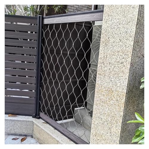 Edelstahlgitter-Zaun, 2 x 28 m, Gartensicherheitsnetz, 5 cm/1,5 mm, robustes Metallgitter für Balustraden, schützendes Drahtgeflecht für den Außenbereich Edelstahlgitter-Zaun, 2 x 28 m, Gartensicherheitsnetz, 5 cm/1,5 mm, robustes Metallgitter für Balustraden, schützendes Drahtgeflecht für den Außenbereich von Generisch