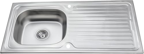 Edelstahlspüle 86 x 43,5cm Aufbauspüle Spülbecken 1 Becken Einbauspüle Spüle Küchenspüle rechteckig Edelstahlspüle 86 x 43,5cm Aufbauspüle Spülbecken 1 Becken Einbauspüle Spüle Küchenspüle rechteckig von Generisch