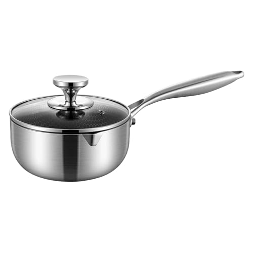 Edelstahltopf – Milchtopf | Suppentöpfe | leicht zu reinigende Antihaft-Pfanne mit Wabenmuster | Suppendämpfer Kochgeschirr mit Deckel | Dampfgarer rostfrei zum Kochen Dämpfen Schmelzen Brauen Edelstahltopf – Milchtopf | Suppentöpfe | leicht zu reinigende Antihaft-Pfanne mit Wabenmuster | Suppendämpfer Kochgeschirr mit Deckel | Dampfgarer rostfrei zum Kochen Dämpfen Schmelzen Brauen von Generisch