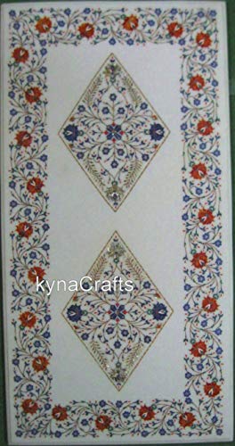 Edelstein Esstisch Platte I Marmor Couchtischplatte I Weiße Tischplatte I Marmor Rasen Tischplatte I Marmor Handgefertigte Tischplatte 61 x 121 cm Edelstein Esstisch Platte I Marmor Couchtischplatte I Weiße Tischplatte I Marmor Rasen Tischplatte I Marmor Handgefertigte Tischplatte 61 x 121 cm von Generisch