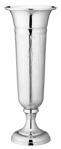 Edle Vase Bodenvase 64 cm Amphore Blumenvase Silber Dekovase von Generisch