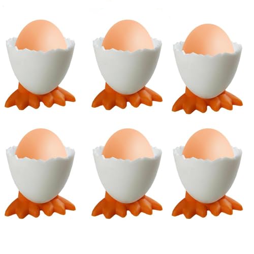 Eierbecher-Set, 6 Stück, Hühnerfüße, Eierbecher, lustiger Eierhalter, Becherständer, kreatives lustiges Besteck für Zuhause von Generisch