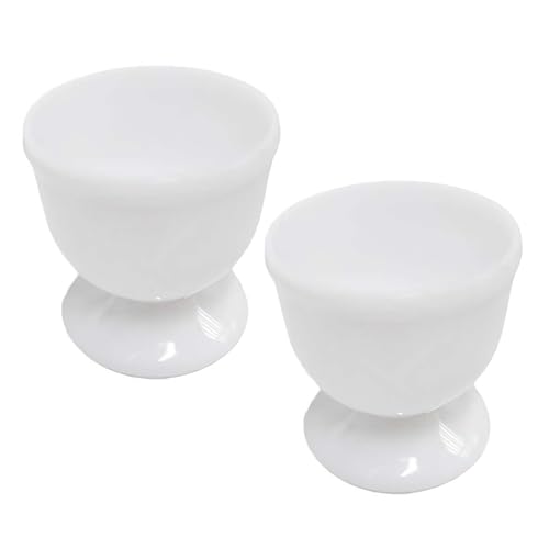 Eierbecher-Set, leicht, gekochte Eierhalter, Kunststoff, einzelner Eierständer, Küchenhelfer, Werkzeuge für Frühstück, Party, Abendessen, Weiß, 2 Stück Eierbecher-Set, leicht, gekochte Eierhalter, Kunststoff, einzelner Eierständer, Küchenhelfer, Werkzeuge für Frühstück, Party, Abendessen, Weiß, 2 Stück von Generisch