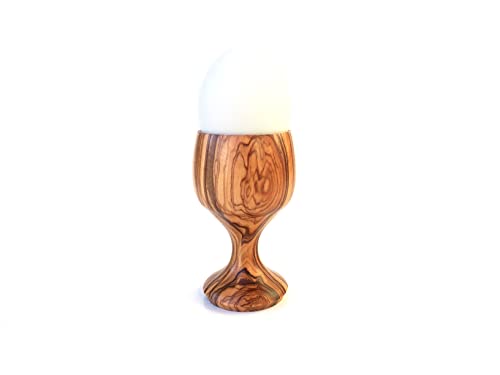 Eierbecher auf Fuß Eierhalter Mini Holz Becher Olivenholz Handarbeit Holzbecher Unikat Handgemacht Geschenk von Generisch